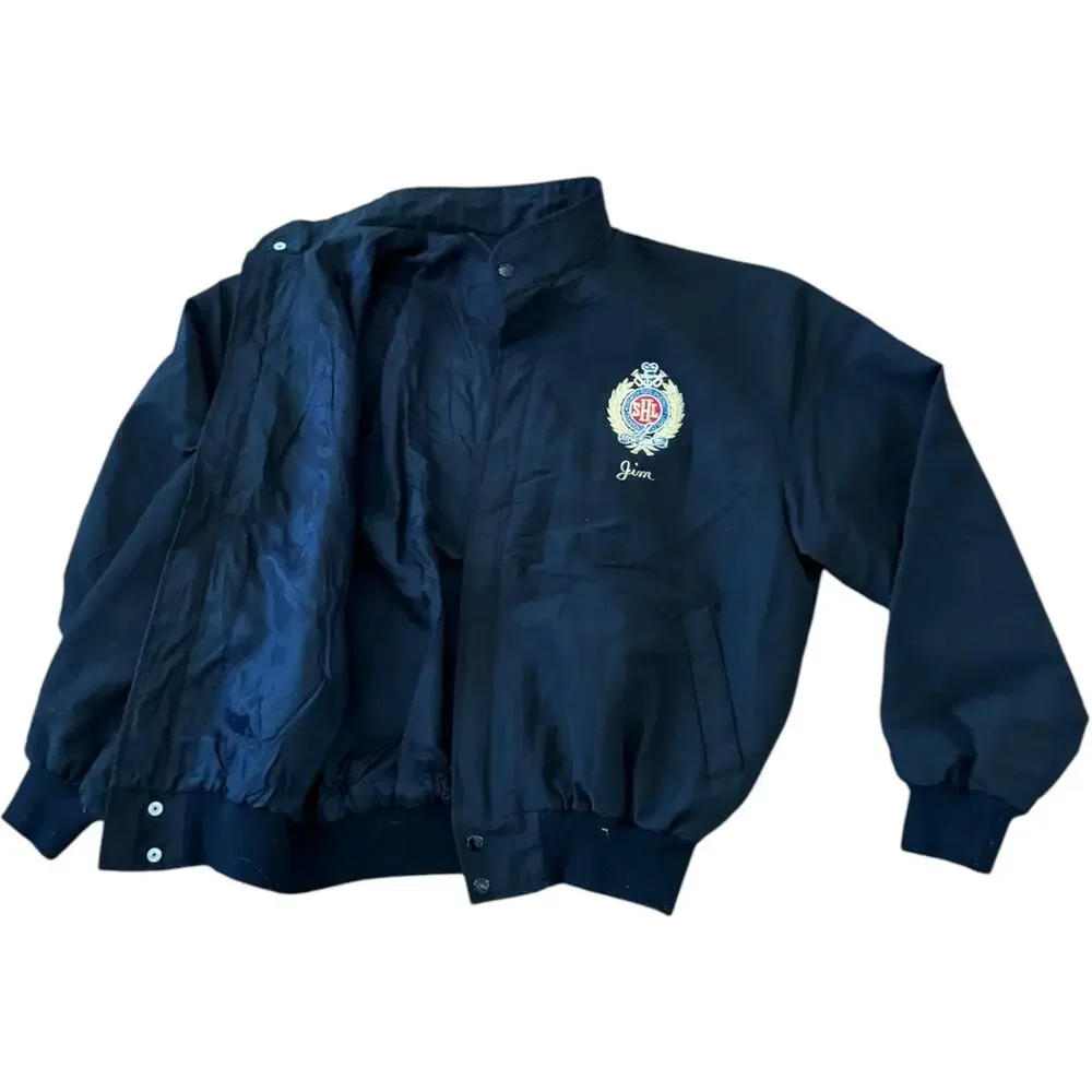 Vintage 1990s Identity Inc Horn Film Crew Bomber Jacket XXL